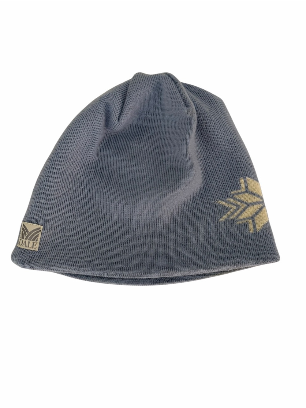 DALE OF NORWAY Blue 100% Wool Nordic Snowflake Lined Beanie Made Norway